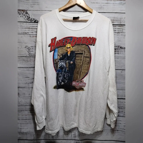 Harley Davidson Long Sleeves Graphic Tee size 3XL‎ Wichita Kansas Tornado - Picture 6 of 6
